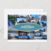 Chicago Postcard Postkarte (Vorne/Hinten)