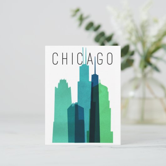 CHICAGO POSTCARD POSTKARTE (Stehend Vorderseite)