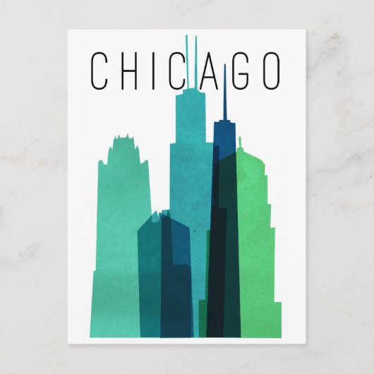 CHICAGO POSTCARD POSTKARTE (Vorderseite)
