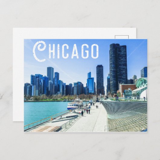 Chicago Postcard Postkarte (Vorne/Hinten)