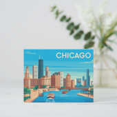 Chicago Postcard Postkarte (Stehend Vorderseite)