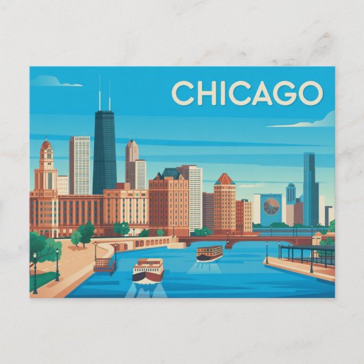 Chicago Postcard Postkarte (Vorderseite)