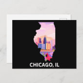 Chicago Postcard Postkarte (Vorne/Hinten)