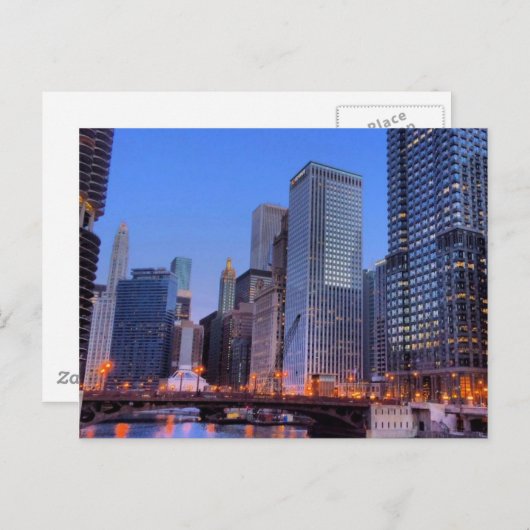 CHICAGO POSTKARTE (Vorne/Hinten)