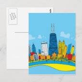 Chicago Postkarte (Vorne/Hinten)