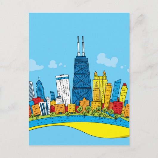 Chicago Postkarte (Vorderseite)
