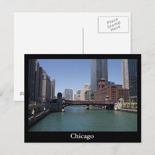 Chicago Postkarte (Vorne/Hinten)