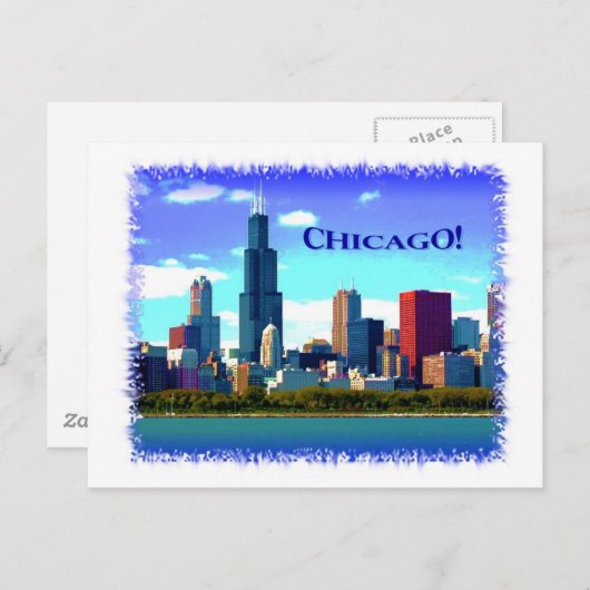 Chicago Postkarte (Vorne/Hinten)