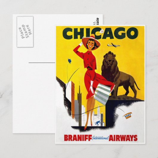 Chicago Postkarte (Vorne/Hinten)