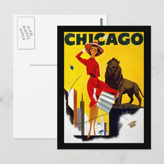 Chicago Postkarte (Vorne/Hinten)