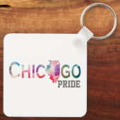 Chicago Pride Rainbow Schlüsselanhänger (Rückseite)