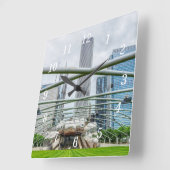 Chicago Pritzker Pavilion Wall Clock Quadratische Wanduhr (Winkel)
