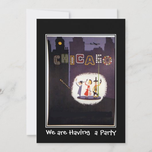 Chicago Private Party Einladung (Vorderseite)