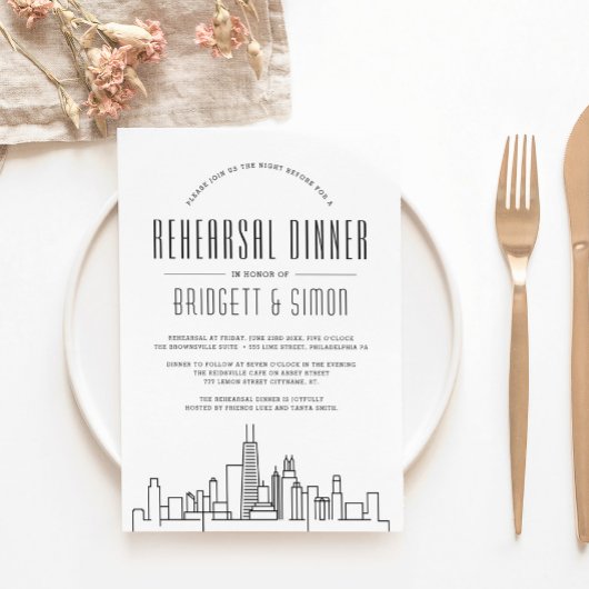 Chicago Probe Dinner | City Skyline Einladung