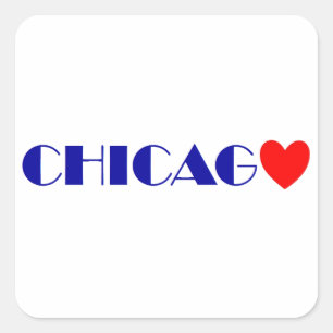 Chicago Quadratischer Aufkleber