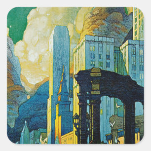 Chicago Quadratischer Aufkleber