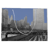 Chicago Rail Yards Eisenbahn Zentrum Foto der 60er Große Geschenktüte (Rückseite)
