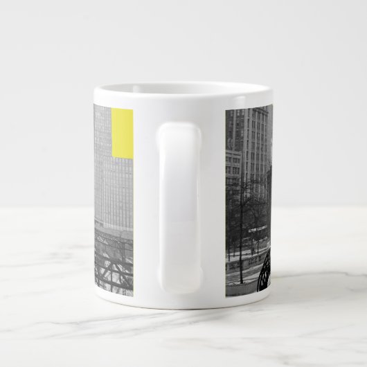 Chicago Rail Yards Loop Railroad Foto der 1960er J Jumbo-Tasse (Rückseite)