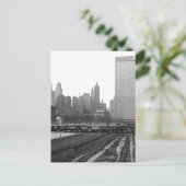 Chicago Rail Yards Michigan Avenue 1960er Foto Postkarte (Stehend Vorderseite)