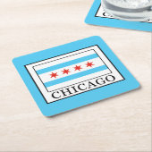 Chicago Rechteckiger Pappuntersetzer (angewinkelt)