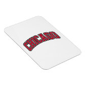 Chicago Red Block Varsity Style Text Design Magnet (Rechte Seite)