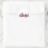 CHICAGO-RED RUNDER AUFKLEBER (Tasche)