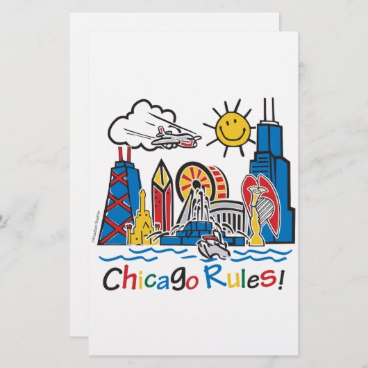 Chicago Regeln Briefpapier (Vorne/Hinten)