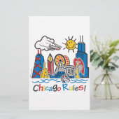 Chicago Regeln Briefpapier (Stehend Vorderseite)