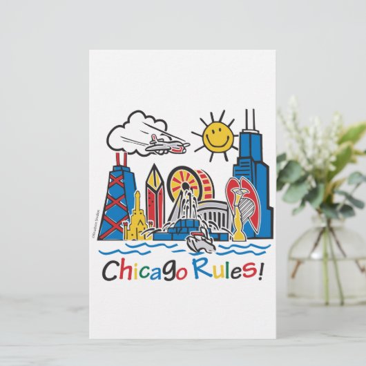 Chicago Regeln Briefpapier (Stehend Vorderseite)