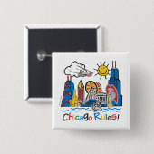 Chicago Regeln Button (Vorne & Hinten)