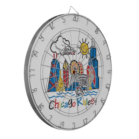 Chicago Regeln Dartscheibe (Vorderseite Links)