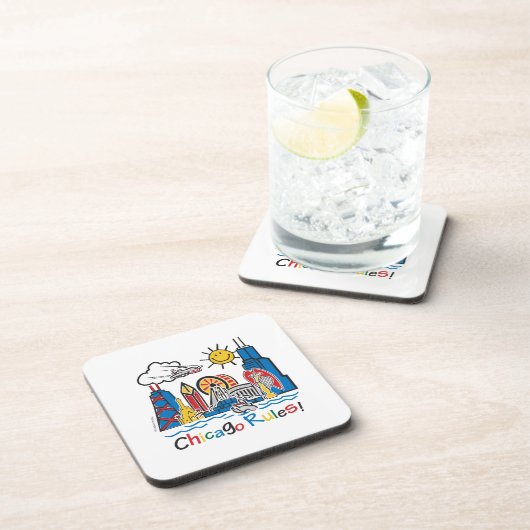 Chicago Regeln Getränkeuntersetzer (Rechte Seite)
