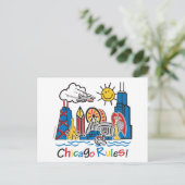 Chicago Regeln Postkarte (Stehend Vorderseite)
