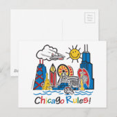 Chicago Regeln Postkarte (Vorne/Hinten)