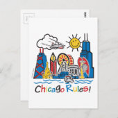 Chicago Regeln Postkarte (Vorne/Hinten)