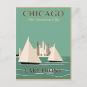 Chicago Reiseplakat Postkarte (Vorderseite)