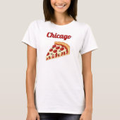 Chicago Retro Deep Dish Pizza T - Shirt (Vorderseite)