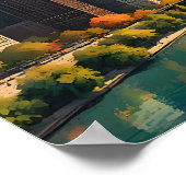 Chicago Retro Vibes - Klassisches Stadtbild Poster (Ecke)