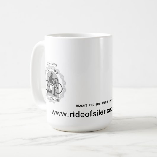 Chicago Ride of Silence Tasse (Vorderseite Links)