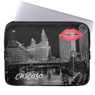 Chicago River 1967 Wrigley Building Sun Times Bldg Laptopschutzhülle