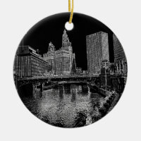 Chicago River 1967 Wrigley Gebäude Sun Times Bldg