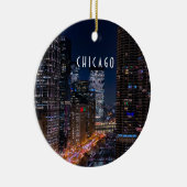 Chicago River bei Night Keramik Ornament (Rechts)