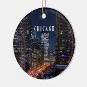 Chicago River bei Night Keramik Ornament (Links)