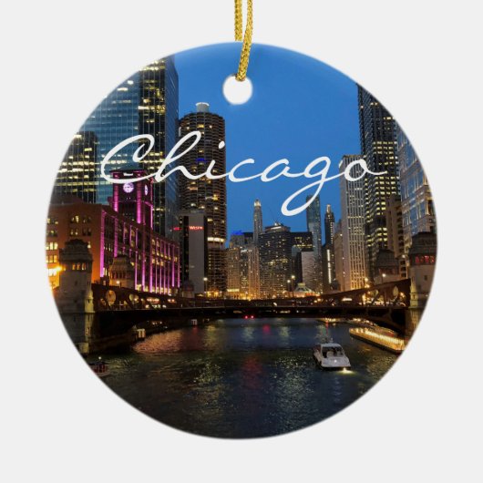 Chicago River bei Night Ornament (Vorne)