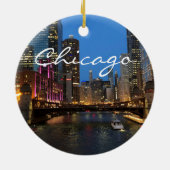 Chicago River bei Night Ornament (Hinten)