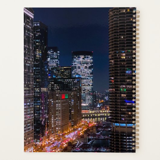 Chicago River bei Night Planner Planer (Rückseite)