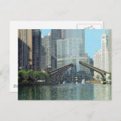 Chicago River Columbus Antriebs-Boots-Szene Postkarte (Vorne/Hinten)