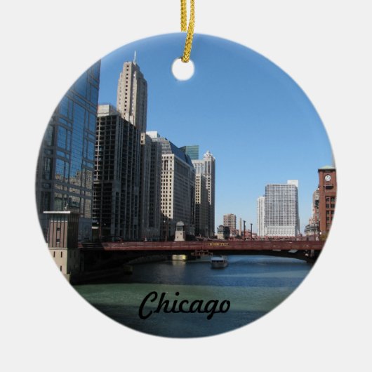 Chicago River Keramik Ornament (Vorne)
