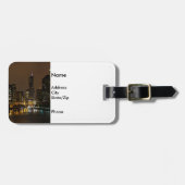 Chicago River Night Storm Gepäckanhänger (Vorderseite horizontal)