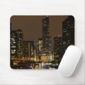 Chicago River Night Storm Mousepad (Mit Mouse)
